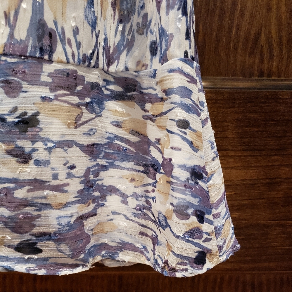 White House Black Market NWT size 2 Petite watercolor print dress - Picture 6 of 8